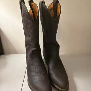 9M Durango Vintage Women Brown Genuine Leather Western Cowboy Boots